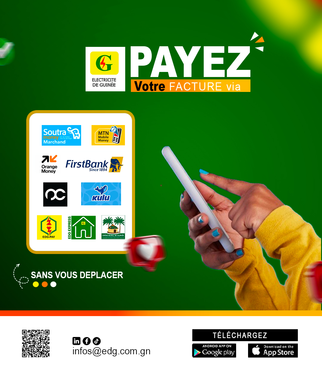 Payez vos factures depuis chez vous